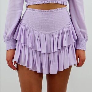 ROCK N RAGS ruffle skirt in lilac